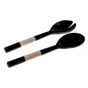 Servidor de ensalada de la mejor calidad con mango de diseñador de madera Servidor de ensalada de madera personalizado Vajilla Cuchara y tenedor Producto de vajilla - Product Image 2