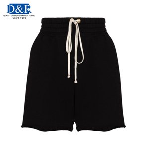 Pantalones cortos de gimnasio de verano para hombre hechos a medida OEM 100% algodón transpirable Cargo Shorts hasta la rodilla cordón ropa deportiva de lona - Product Image 5