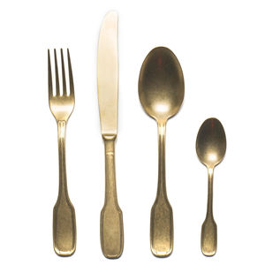 Stainless Steel Premium gold plated 4-piece <b>Cutlery</b> <b>Set</b> in Gold Color with a Stylish Classic Design flatware <b>set</b> kitchenware - Product Image 6