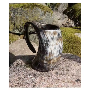 Magnifiques tasses à corne à boire chopes à bière avec motifs de chope naturelle. Tasses à haute vente, directes d'usine, neuves, parfaites pour le café - Product Image 6