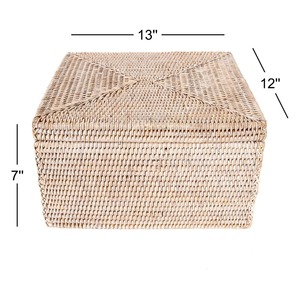 Rattan <b>basket</b> <b>with</b> airtight <b>lid</b> Handmade Storage <b>Basket</b> Wholesale eco-friendly Made in Viet Nam - Product Image 2