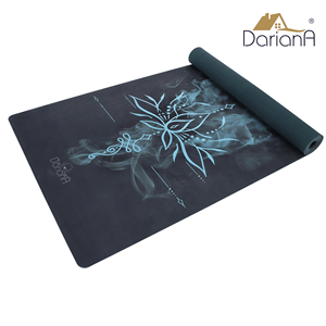Premium Suede Yoga <b>Mat</b> Panther Design Green 183 × 61 cm Thick 3 mm Natural Rubber Non Slip Yoga Pilates Fitness <b>Mat</b> - Product Image 2