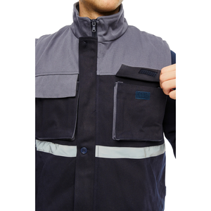 Chaleco de Trabajo Unisex Personalizado, Resistente al Agua, Cortavientos, Forro de Fibra Polar de Alta Calidad, 4 Bolsillos con Cierre de Cremallera, Tejido Informal - Product Image 2