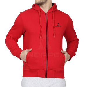 Fleece French Terry Heavyweight 100% Cotton Full Zip up Hoodie Fabricantes Streetwear Recortada Zip up Hoodie para hombres - Product Image 1