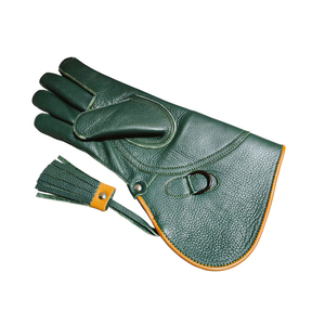 Guantes de cetrería de cuero genuino de doble capa de camuflaje bordado de águila impermeable caza ecológica - Product Image 6