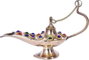 Lampe Aladdin Chirag Genie en laiton au design unique avec technique de moulage Style nautique Couleurs personnalisables pour la maison et le bureau - Product Image 6