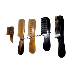 Peine de Cuerno de Búfalo Premium, Color Natural, Cuidado del Cabello de Moda, Directo del Mayorista de la India - Product Image 5