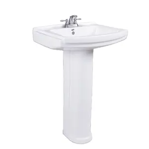 Ceramic Hand Wash Basin Full Pedestal Ceramic Sanitary Floor Wall Mounted Pedestal Basin