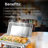 Bestseller Hotel Restaurant Supplie Food Warmer Serviert eller Catering Edelstahl Chafing Chafing Dishes Buffet Set