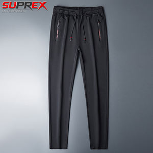 Summer Breathable Mesh Black Cotton Spandex Sweatpants <b>Men</b> Joggers Sportswear <b>Baggy</b> <b>Trousers</b> Formal Drawstring Track Pants - Product Image 2