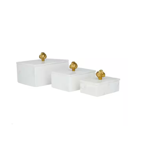 ลูกบิดทองเหลืองทรงสี่เหลี่ยมกล่องและกระเป๋าเครื่องประดับกล่องของขวัญเครื่องประดับสำหรับเครื่องประดับ - Product Image 3