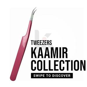 KAAMIR INSTRUMENTS Pince à épiler professionnelle pour extensions de cils Pince à cils à pointe de précision avec poignée antidérapante en acier inoxydable - Product Image 5