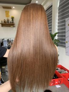 Bone Straight Donor Hair <b>Wigs</b> <b>Brown</b> Color Vietnamese Human Hair Closure Transparent Lace and Hd Lace - Product Image 3