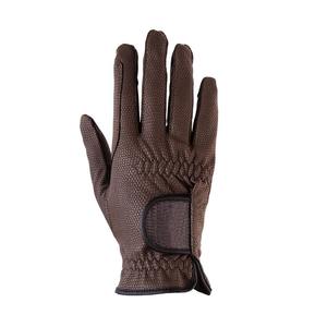 Professional Cheap Custom Made Brown Riding Gloves <b>Synthetic</b> <b>Leather</b> for Men Anti Split Horse Riding Gloves - Product Image 3