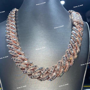 Cadena Cubana VVS con Incrustaciones de Diamantes Moissanite VVS, Cadena de Plata 925 con Incrustaciones para Unisex - Product Image 3