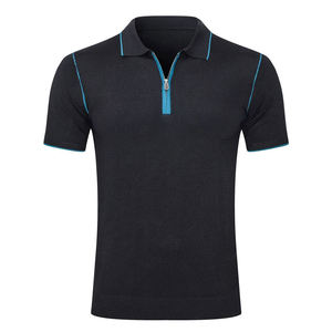 2024 nouvelle couleur unie hommes décontracté pour chemises coupe régulière respirant coton bambou Fiber fermeture éclair toile tissu - Product Image 3