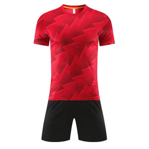 Barato cómodo 100% poliéster secado rápido transpirable entrenamiento fútbol kit conjuntos de uniformes de fútbol - Product Image 3
