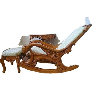 Luxury Style Icon Desi Wood Indian Designer Handcrafted Handmade Solid <b>Rocking</b> <b>Chair</b> Recliner Luxury Wood Armrest Recliner <b>Cheap</b> - Product Image 1