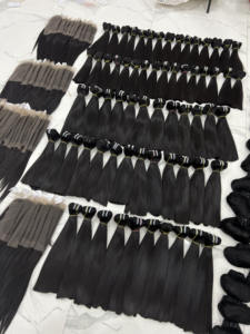 Best Seller Michairs Remy Hair Weaves 100% vietnamita cutícula alineada hueso recto cabello humano 8-30 pulgadas K.Caramel Shade - Product Image 3