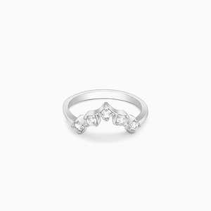 Anillo de arco de plata atemporal, diseño contemporáneo, joyería de plata fina, banda elegante para mujeres y niñas, uso diario, regalo de propuesta de boda - Product Image 5