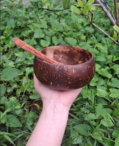 Tazón de cáscara de coco Premium para ensaladas de batidos, aperitivos y presentación de comida temática tropical - Product Image 6