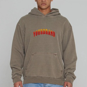 Sudadera con Capucha para Hombre, 100% Algodón, Gruesa, de Felpa Francesa, de Alta Calidad, Lisa, Corte Regular, Estilo Urbano, con Logotipo Personalizado, para Invierno - Product Image 1