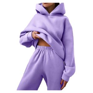 Chándal de algodón de alta calidad 2025 para mujer, chándal de invierno, Sudadera con capucha personalizada 2026 - Product Image 2