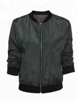 Blouson Bomber Hiver Femme Tricoté à Col Montant avec Fermeture Éclair, Design Personnalisé, Logo Frontal, Respirant et Écologique – Meilleures Ventes
