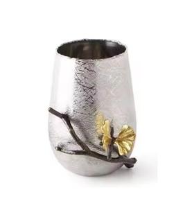 Florero de Metal Moderno y Lujoso con Diseño Contemporáneo, Decoración Ecológica para el Hogar, para Sala de Estar, Suministros de Flores Premium - Product Image 1