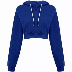Nueva llegada Crop Top Sudadera con capucha para mujer Impresión de logotipo personalizado Cuello con capucha Longitud corta Mejor diseño - Product Image 1