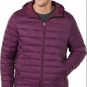 Mens Solid Hooded Outdoor Performance Puffer <b>Jacket</b> Thick Quilted Thermal Padding Heavy Warm Insulated Winter Snowproof Front - Product Image 1