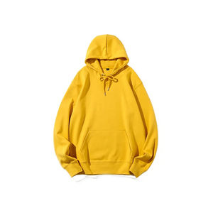 Premium Logo Sólido Sudaderas con capucha de gran tamaño Liso Algodón orgánico Mujeres Hombres Negro Sudadera con capucha a prueba de viento OEM ODM Alta calidad personalizada - Product Image 3