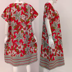 Summer Simple Daily Floral Casual Knee-Length Oversized Rayon Dress Everyday Comfortable Top-Down Full Button - Product Image 6