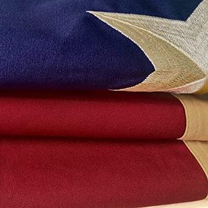 ธงชาติเท็กซัส ผ้าฝ้าย ขนาด 3x5 ฟุต สำหรับภายนอกอาคาร ธงรัฐเท็กซัส ทนทาน ผลิตในสหรัฐอเมริกา ปักดาว ลายวินเทจ - Product Image 3