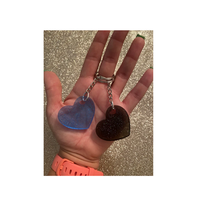 Porte-clés personnalisé en résine, couleur claire, avec pendentif, pour porte-clés de voiture, breloque de sac, chaîne en métal - Product Image 2