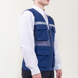 High Quality Blue Safety Vest Casual Workwear Uniform for Men and <b>Women</b> ODM/OEM Free Sample FMF Vietnam Verified Manufacturer - Product Image 2