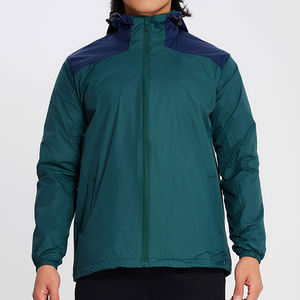 100% Polyester veste imperméable Double couche coupe-vent veste hommes athlétique entraînement veste - Product Image 1