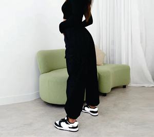 Pantalón/pantalón de nailon de primera calidad para mujer, largo, recto, informal, estampado, Color sólido, diseño de cintura alta, Parte delantera plana para invierno, precio barato - Product Image 5