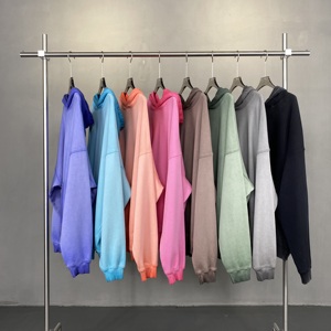 Pull à capuche hommes lourds en détresse gros sweats à capuche surdimensionné pierre vintage lavé sweat à capuche blanc - Product Image 5