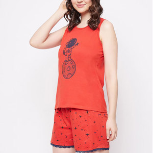 Pakistan fait coton femmes ensemble short et haut sans manches et short OEM vente directe d'usine de haute qualité été 2 pièces tenue 2025 - Product Image 2