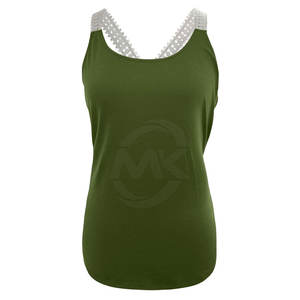 เสื้อกล้ามผ้าฝ้าย/โพลีเอสเตอร์ระบายอากาศได้ดีสำหรับผู้หญิง ขายส่ง เสื้อผ้าออกกำลังกายยอดนิยม เสื้อยิมคุณภาพดีที่สุด - Product Image 1