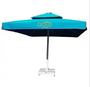 Jardim Ao Ar Livre Pátio Praia Grande Pátio Parasol Umbrella Sombrinha de alumínio Com Base de mármore