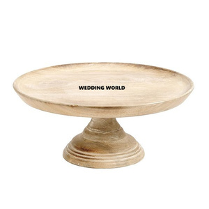 แท่นวางเค้กไม้ทรงกลมทำด้วยมือมีคุณภาพระดับพรีเมียมแท่นวางเค้กทำจากไม้ดีไซน์คลาสสิกมีสไตล์ - Product Image 4