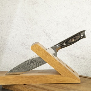 มีดเชฟสแตนเลสสตีลญี่ปุ่น8นิ้วแบบมืออาชีพด้ามไม้สไตล์ pakka สำหรับเตรียมอาหารเชิงพาณิชย์ - Product Image 6