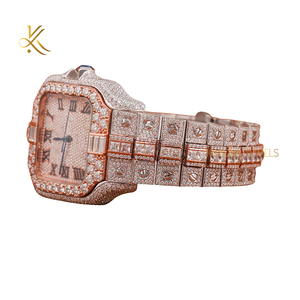 Élégante montre en diamant Moissanite pour femmes avec des caractéristiques haut de gamme, des détails époustouflants et un design sophistiqué pour toutes les occasions - Product Image 2