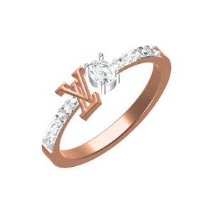 แหวนเพชรสำหรับปลูกในห้องปฏิบัติการระดับไฮเอนด์ระดับไฮเอนด์สีทอง10K 14K 18K - Product Image 1