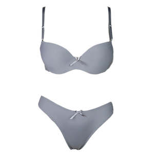 Ensemble soutien-gorge et culotte en mousse pour femme - Gris - Product Image 1