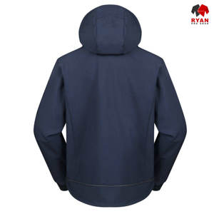 Veste Softshell sur mesure pour homme, fermeture éclair, tissu respirant, col à capuche avec logo personnalisé - Product Image 5