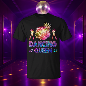 T-shirt vintage anni '70 con palla da discoteca per donna, Dancing Queen, Dance Mom - T-shirt promozionale in stile vintage - Product Image 3