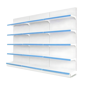 Système résistant enduit de support d'affichage d'acier doux avec des rangées réglables pour l'affichage de produit flexible dans l'utilisation de magasin et de supermarché - Product Image 2